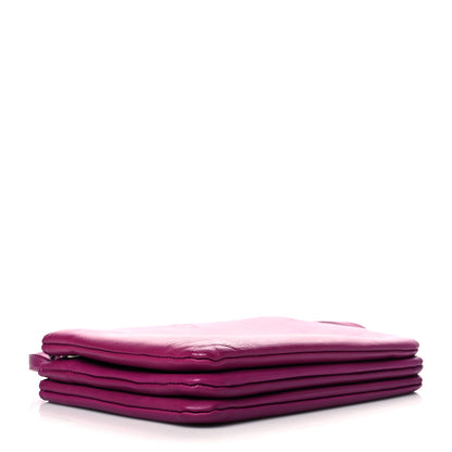Celine Lambskin Small Trio Crossbody Bag Grape 3 of 8