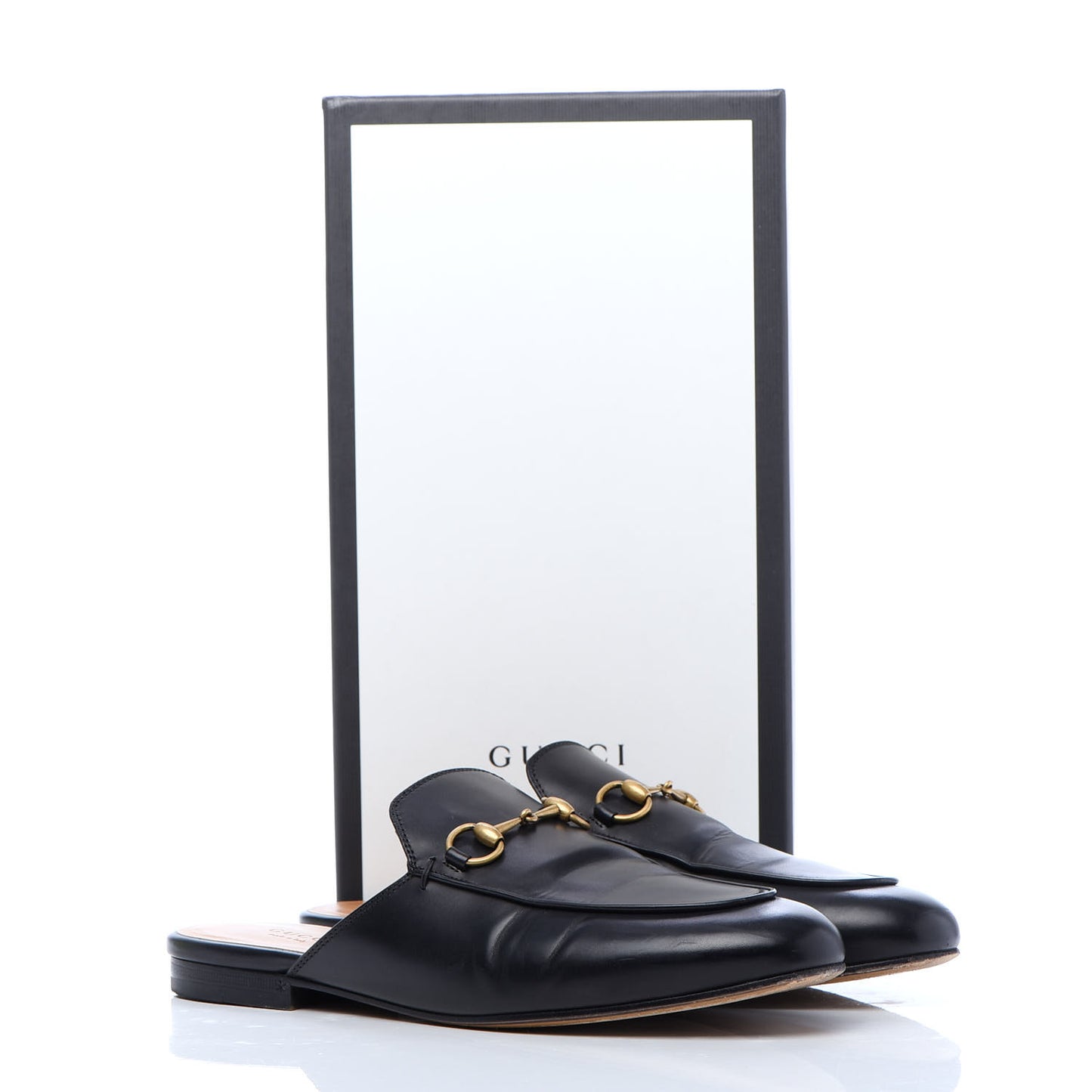 Calfskin Womens Princetown Slippers 39 Black
