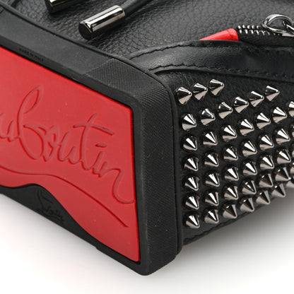 Christian Louboutin Calfskin Spiked Mini Explorafunk Keyring Bag Black 9 of 9