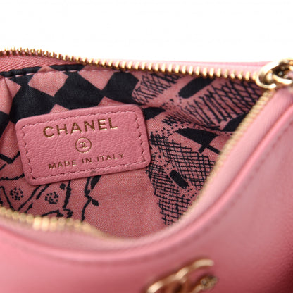 Chanel Goatskin Small CC Clover Cosmetic Case Pink 6 of 10