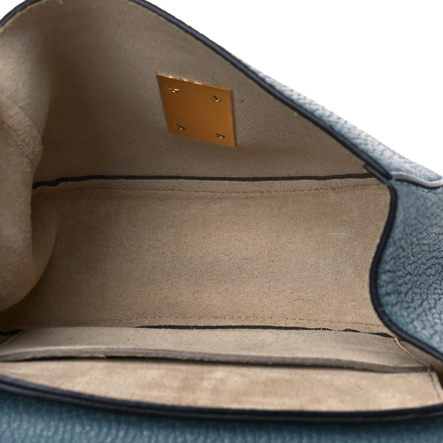 Grained Lambskin Mini Drew Shoulder Bag Cloudy Blue