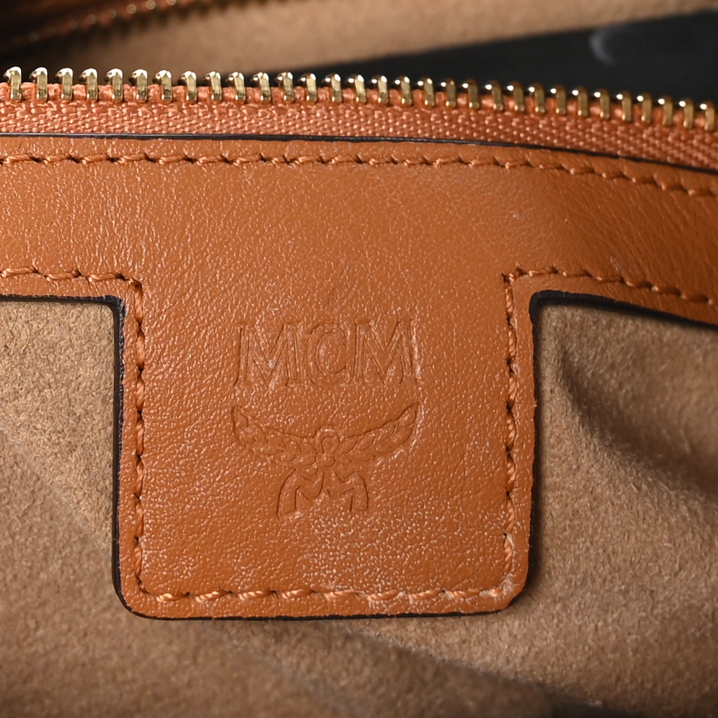 Visetos Studded Small Crossbody Bag Cognac
