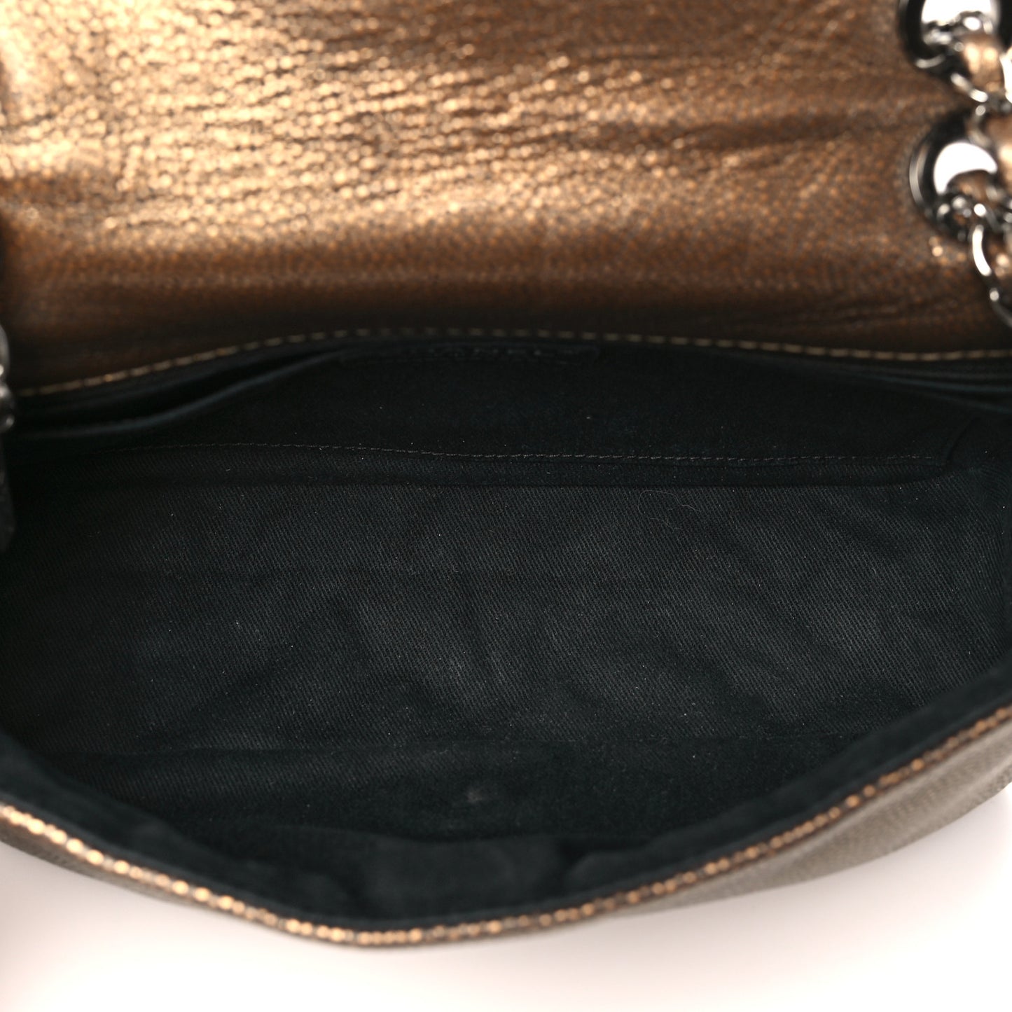 Metallic Caviar Medium Timeless CC Flap Bronze Bronze