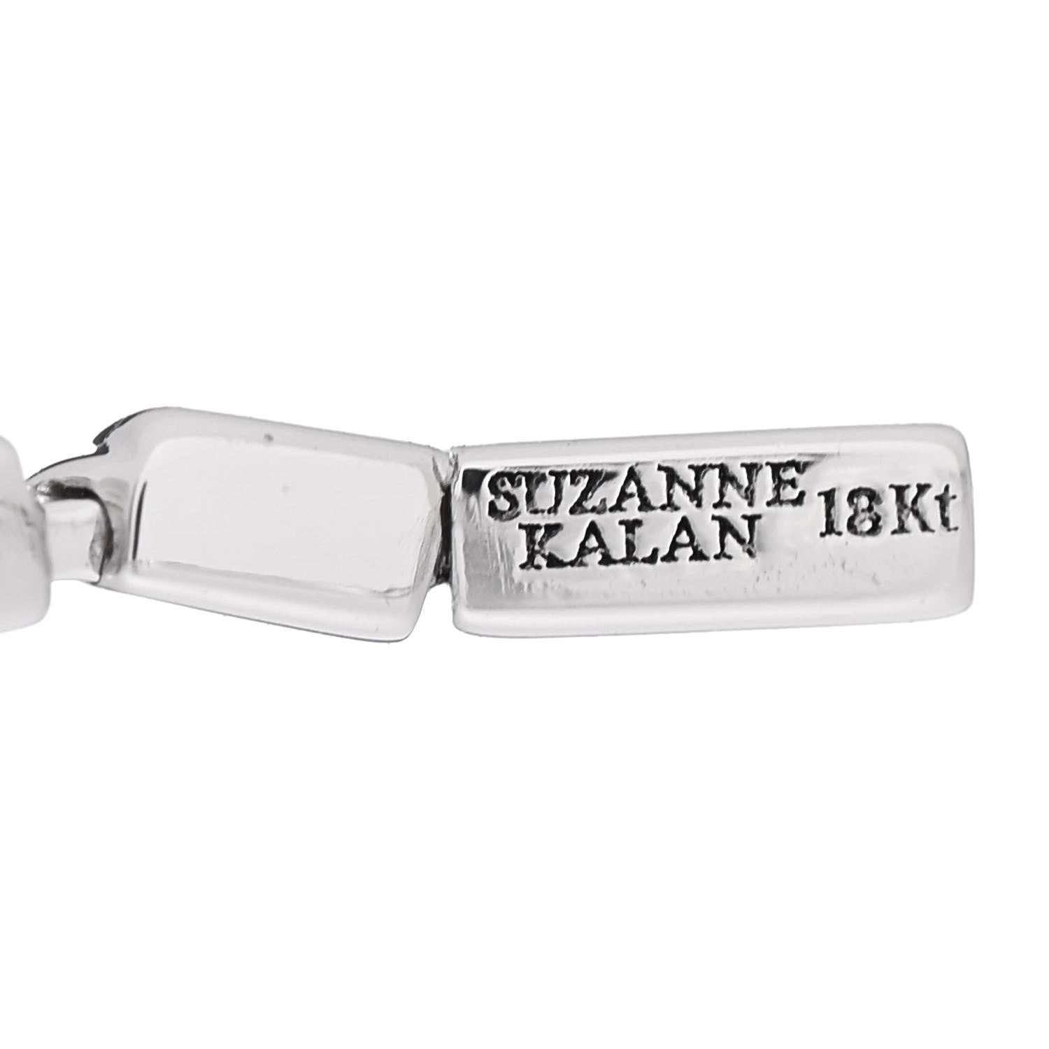 Suzanne Kalan 18K White Gold Diamond Fireworks Cuff Bracelet 4 of 4