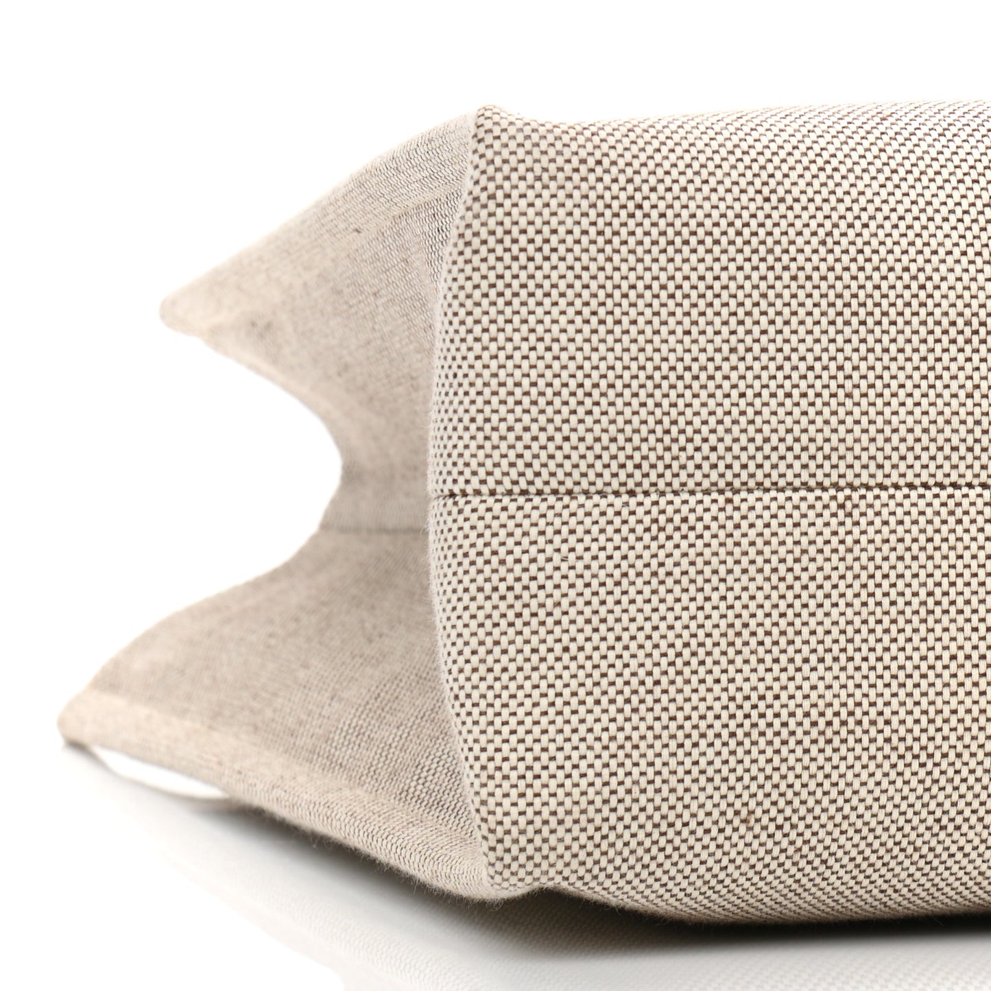 Cotton Calfskin Large Woody Ribbon Tote White Brown