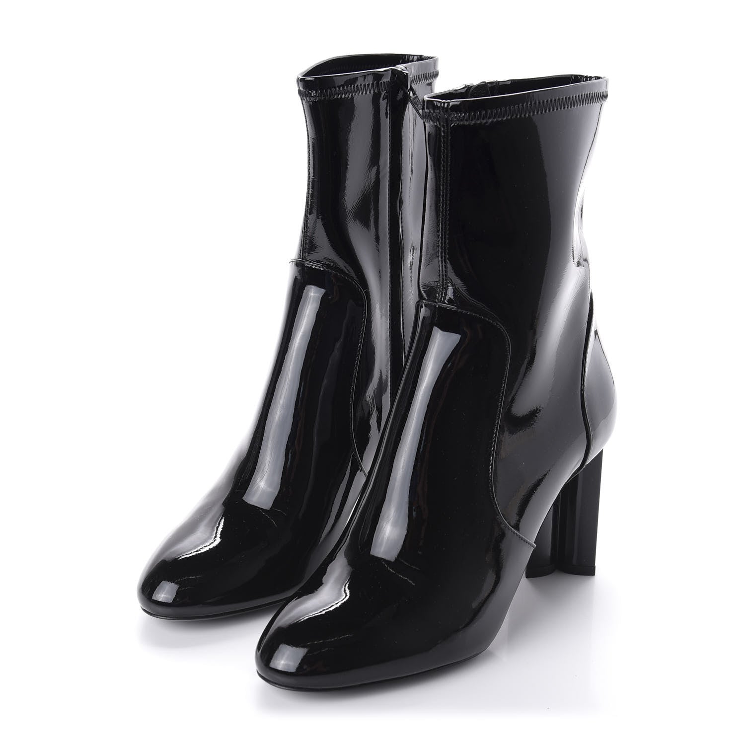 Louis Vuitton Patent Uniformes Silhouette Ankle Boots 36 Black 3 of 7