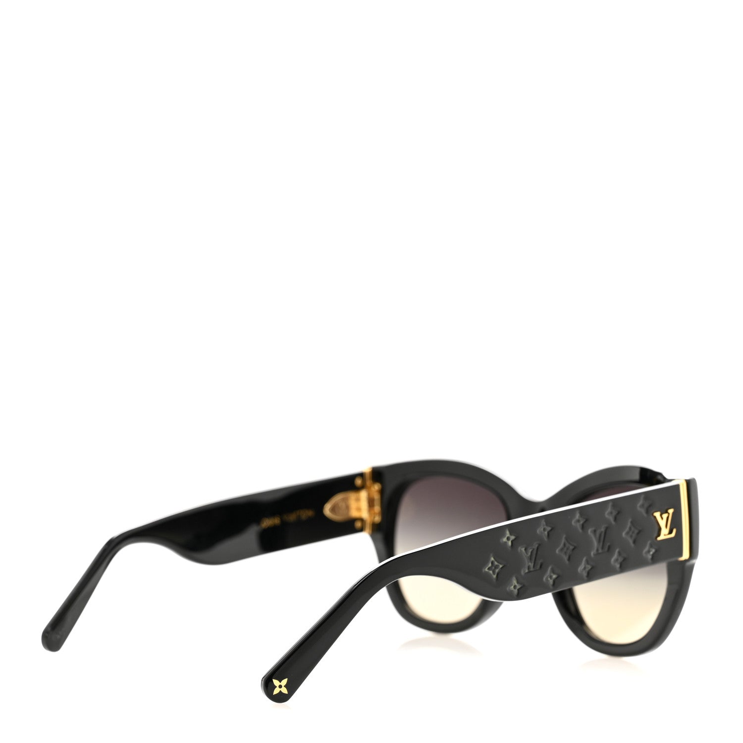 Louis Vuitton Acetate LV Empreinte Round Sunglasses Z1607W Black 4 of 6