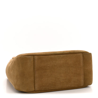 Saint Laurent Calfskin Lizard Embossed Small Le 5 A 7 Soft Hobo Dark Pistachio 4 of 12