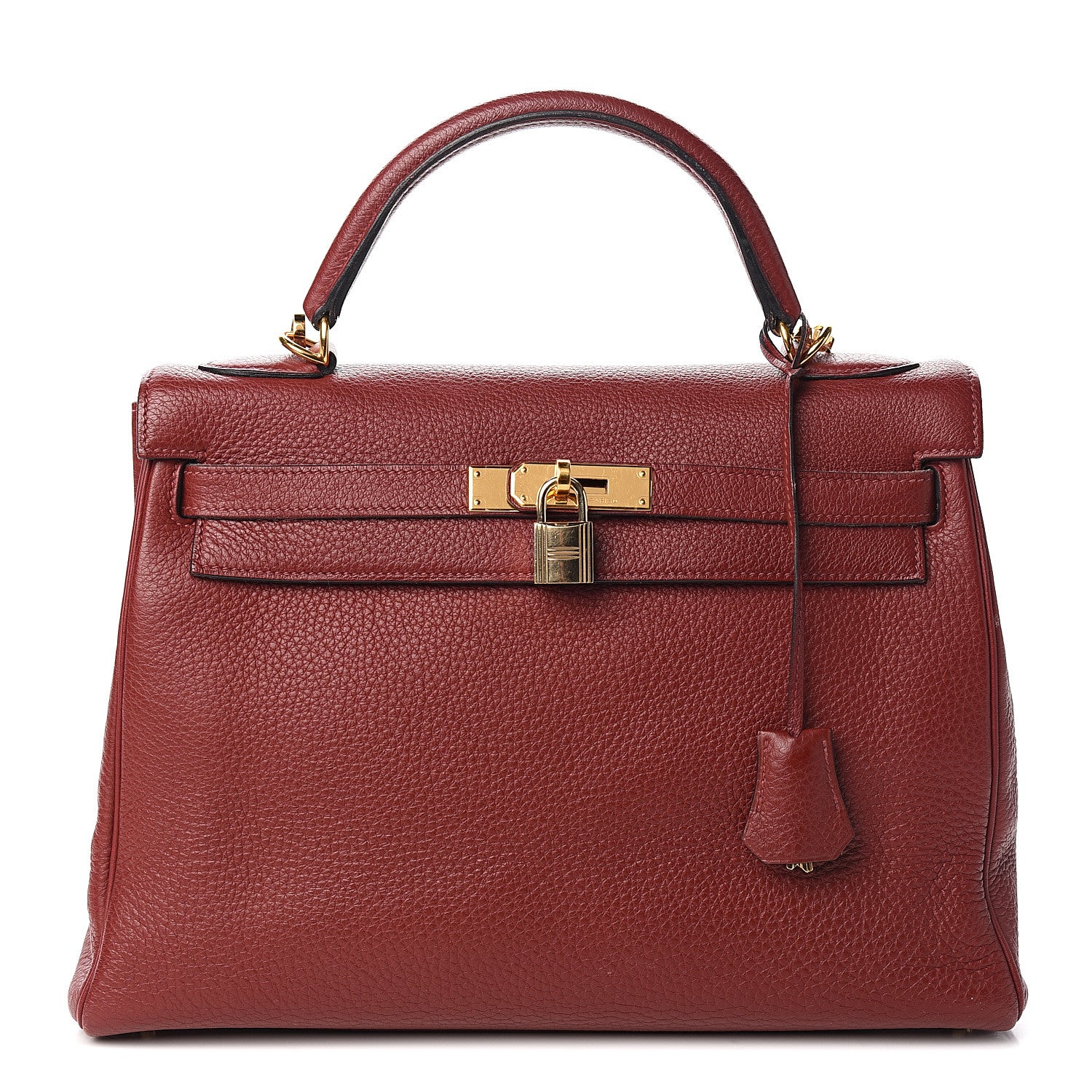 Hermes Taurillon Clemence Retourne Kelly 32 Rouge H 1 of 35