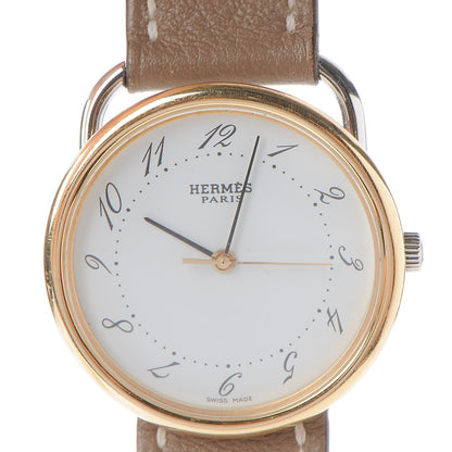Hermes Stainless Steel Swift 30.5mm Arceau Quartz Watch Etoupe 16 of 16