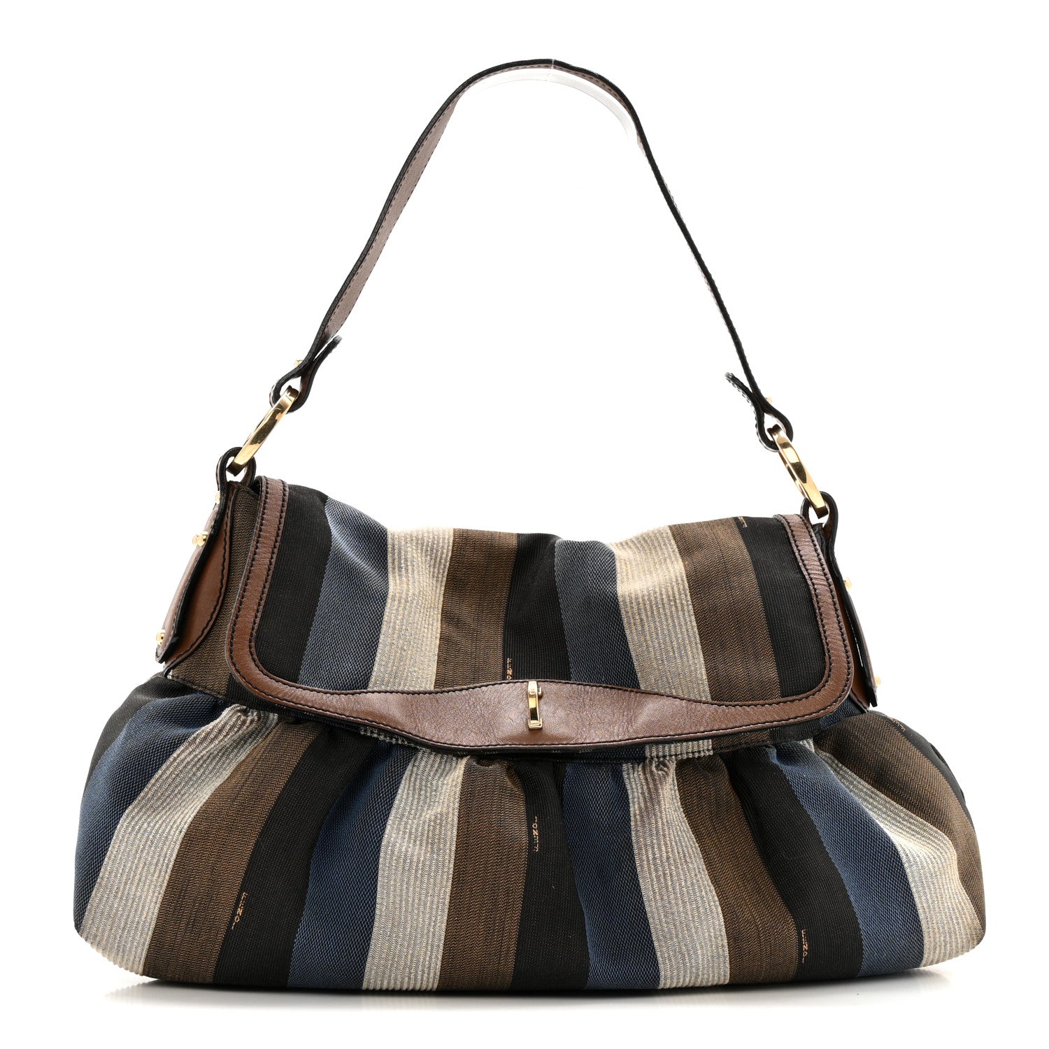 Fendi Pequin Large Chef Shoulder Bag Multicolor 1 of 13