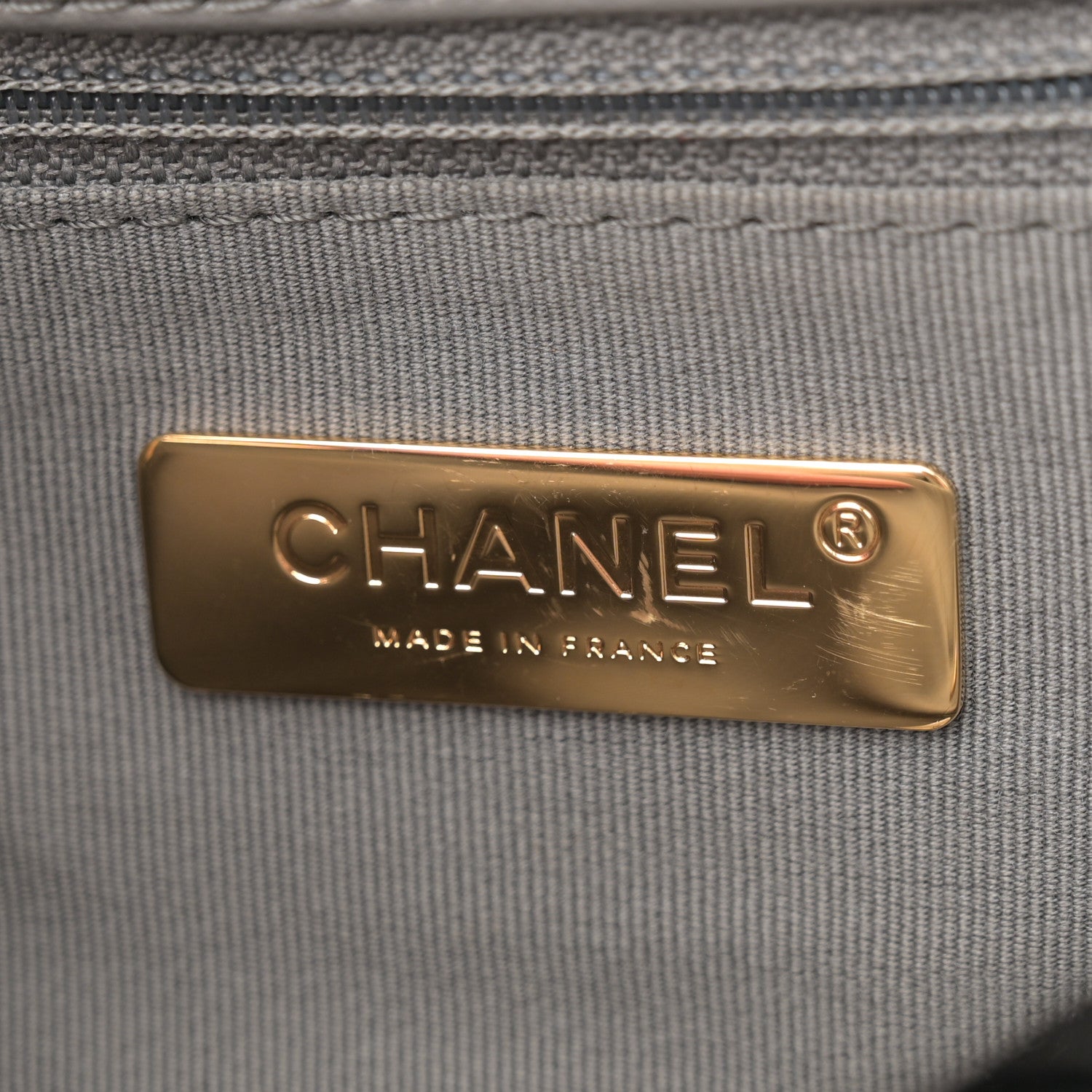 Chanel Lambskin Quilted Large Chanel 19 Flap Dark Grey 6 of 12