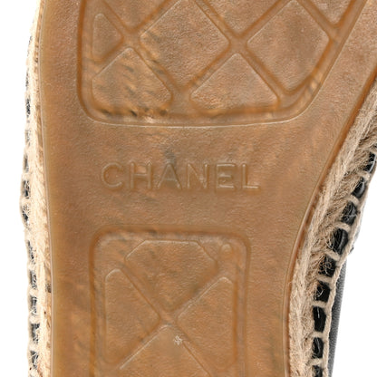Chanel Lambskin CC Espadrilles 39 Black 7 of 9