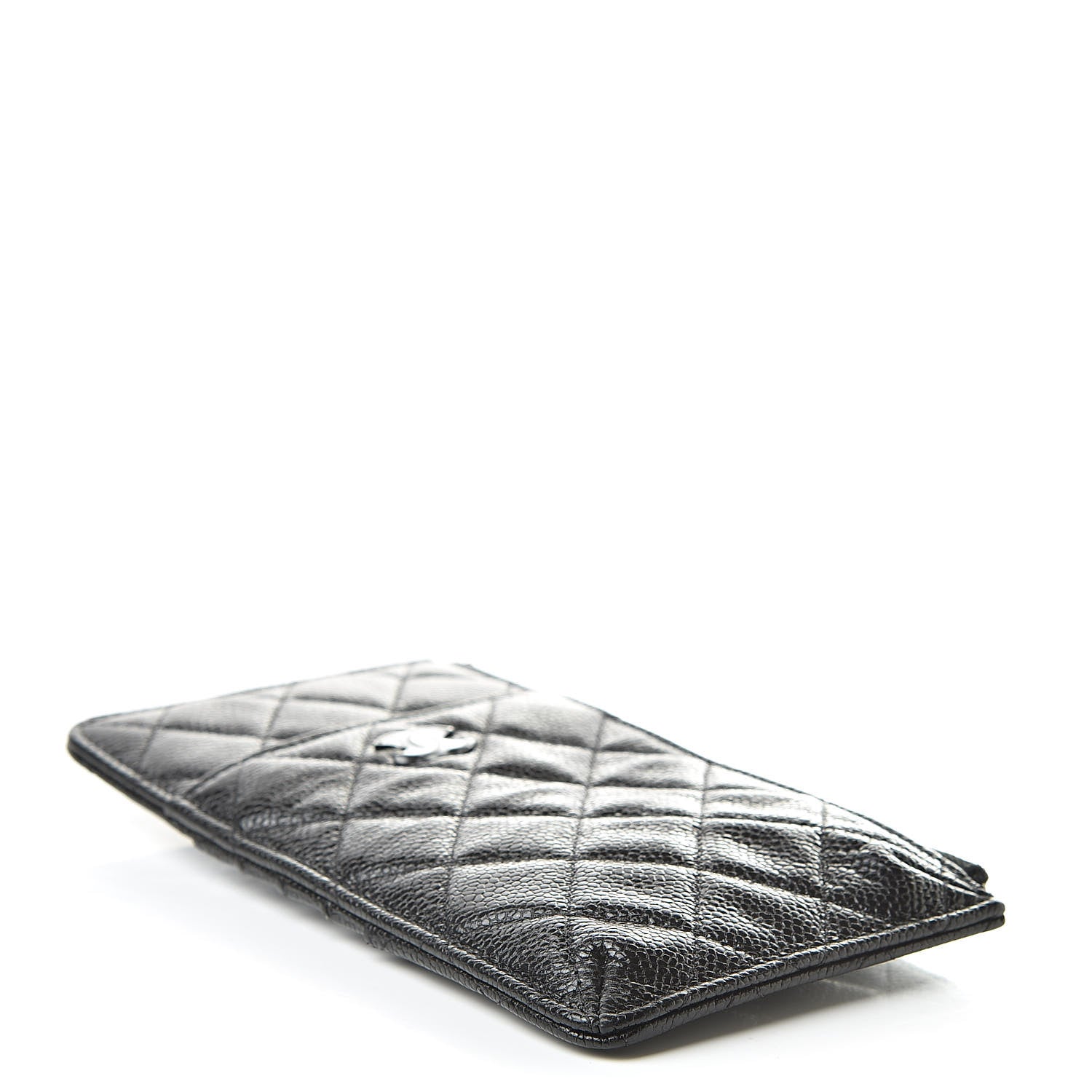 Chanel Caviar Quilted Classic Flat Wallet Pouch Black 4 of 8