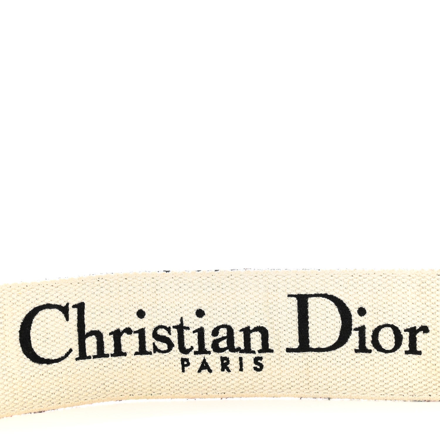 Christian Dior Canvas Embroidered Shoulder Strap Black Ultramatte 3 of 6
