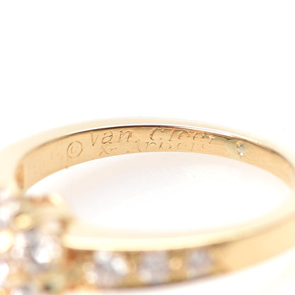 Van Cleef & Arpels 18K Yellow Gold Diamond Fleurette One-Row Ring 54 7 5 of 6