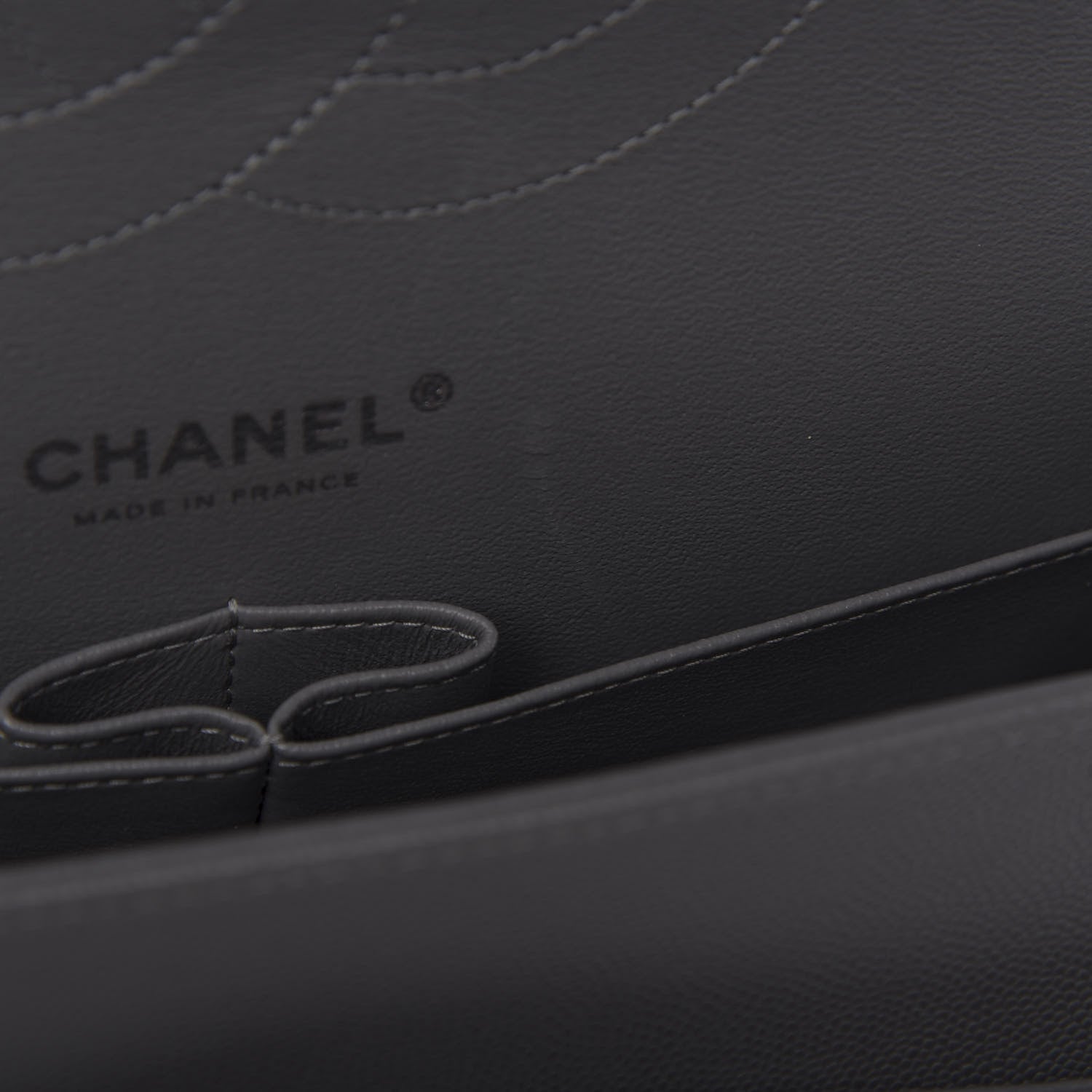 Chanel Caviar Quilted Jumbo Double Flap Dark Grey 4 of 10
