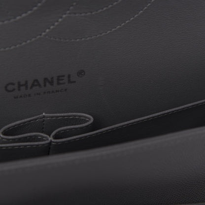 Chanel Caviar Quilted Jumbo Double Flap Dark Grey 4 of 10
