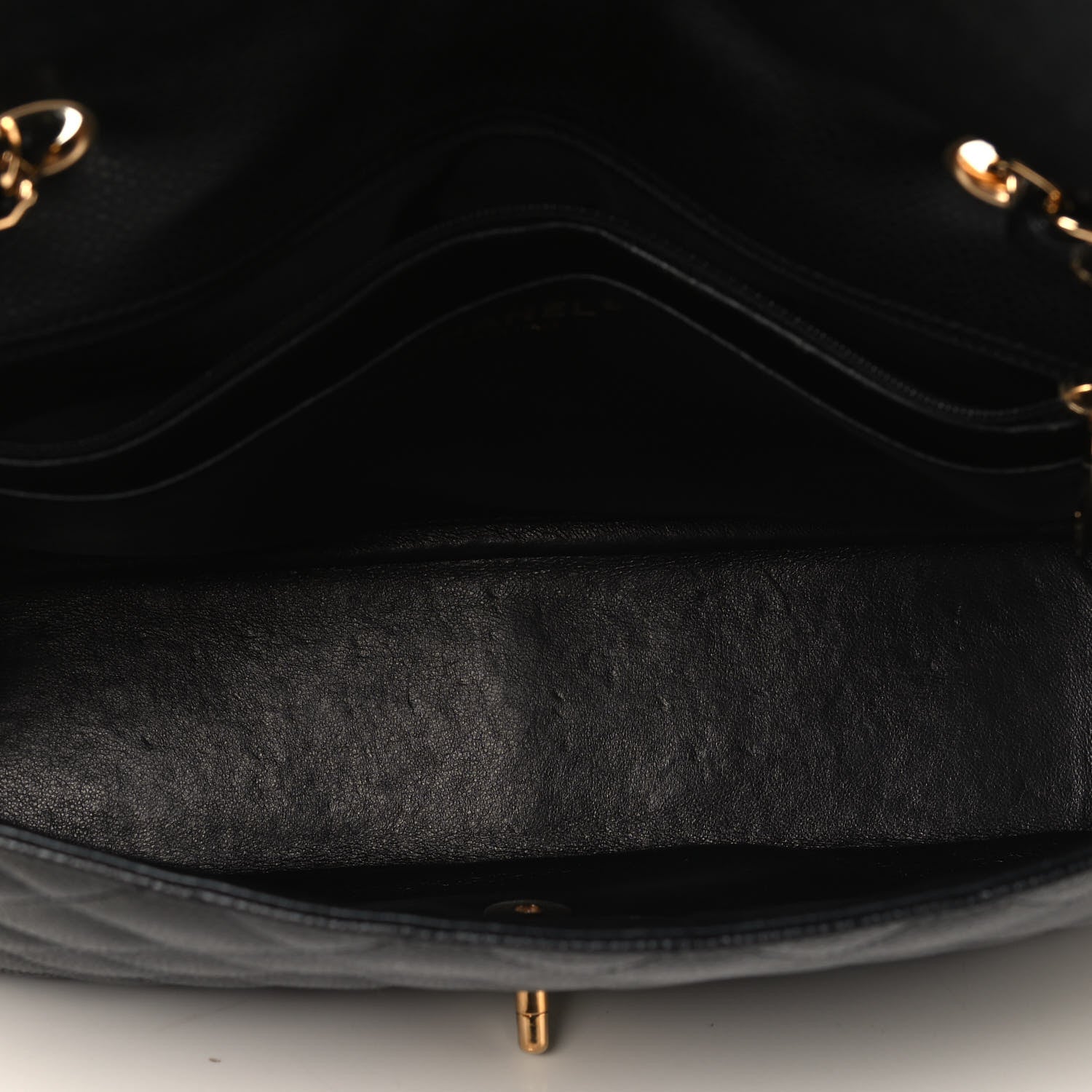 Chanel Caviar Quilted Jumbo Single Flap Black 4 of 4