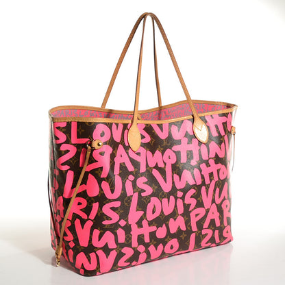 Louis Vuitton Monogram Graffiti Neverfull GM Fuchsia 3 of 7