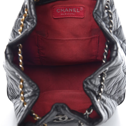 Chanel Aged Calfskin Quilted Gabrielle Backpack Black 7 of 16