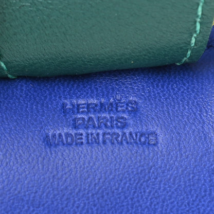 Hermes Milo Lambskin Grigri Rodeo Horse Bag Charm MM Bleu Electrique Lime Vert Fonce 3 of 3