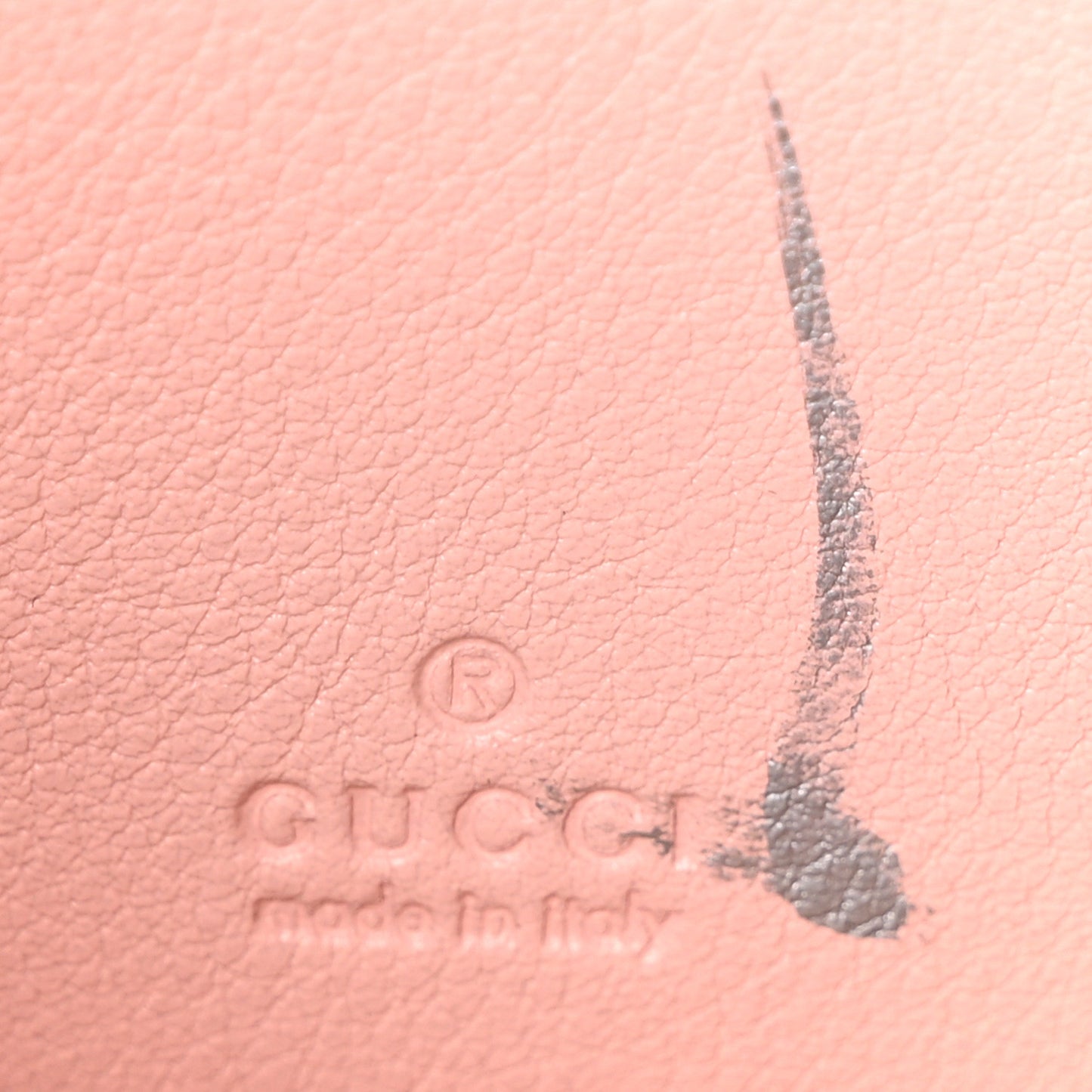 GG Supreme Monogram Vitello Eclipse Ice Cream Stripes GG Marmont Chain Wallet Beige Ebony Perfect Pink