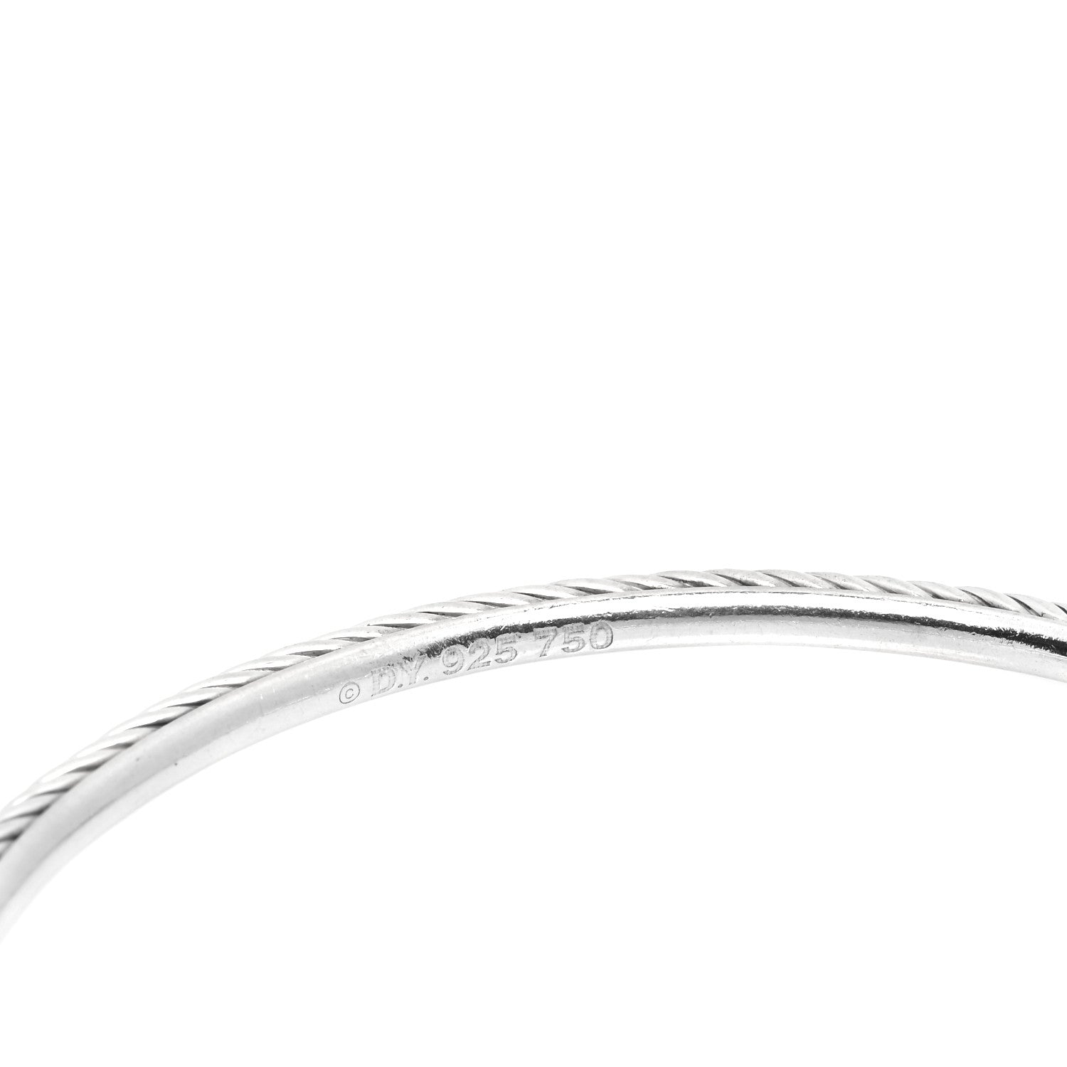 David Yurman Sterling Silver 18K Gold Citrine 3mm Color Classics Three Station Bangle 5 of 5