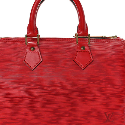Louis Vuitton Epi Speedy 25 Castillan Red 7 of 10