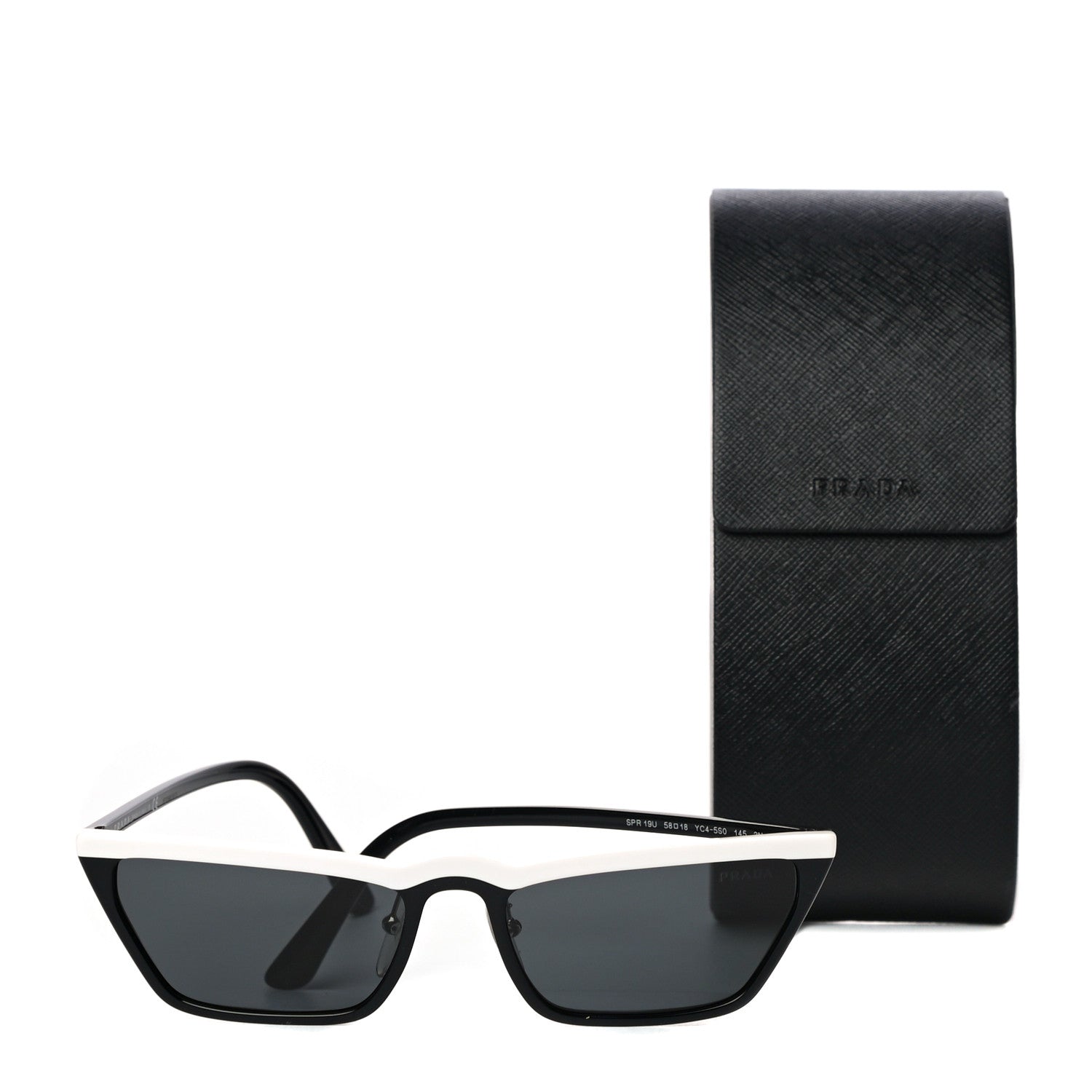 Prada Catwalk Sunglasses SPR 19U Black White 7 of 7