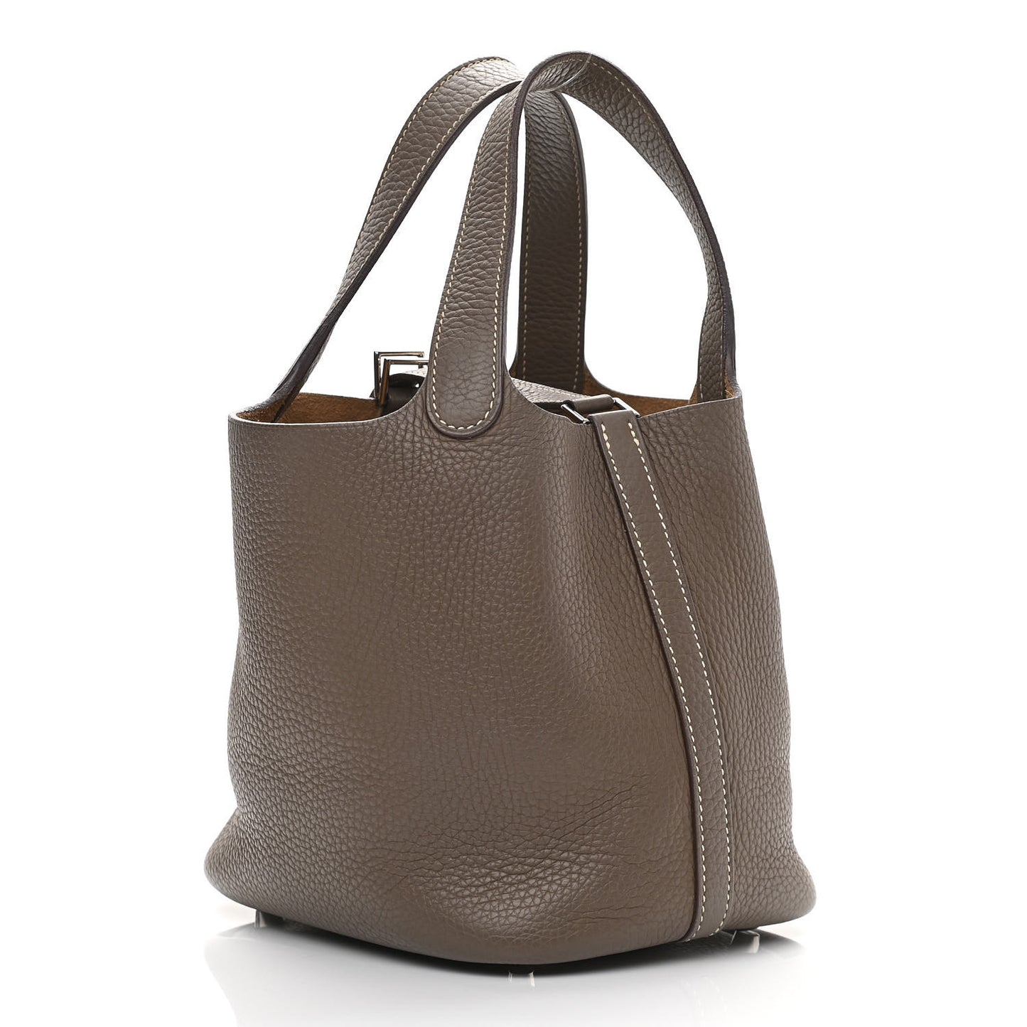 Taurillon Clemence Picotin Lock 18 PM Etoupe