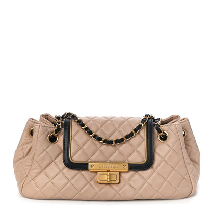 Chanel Lambskin Quilted East West Accordion Flap Beige 1 of 11