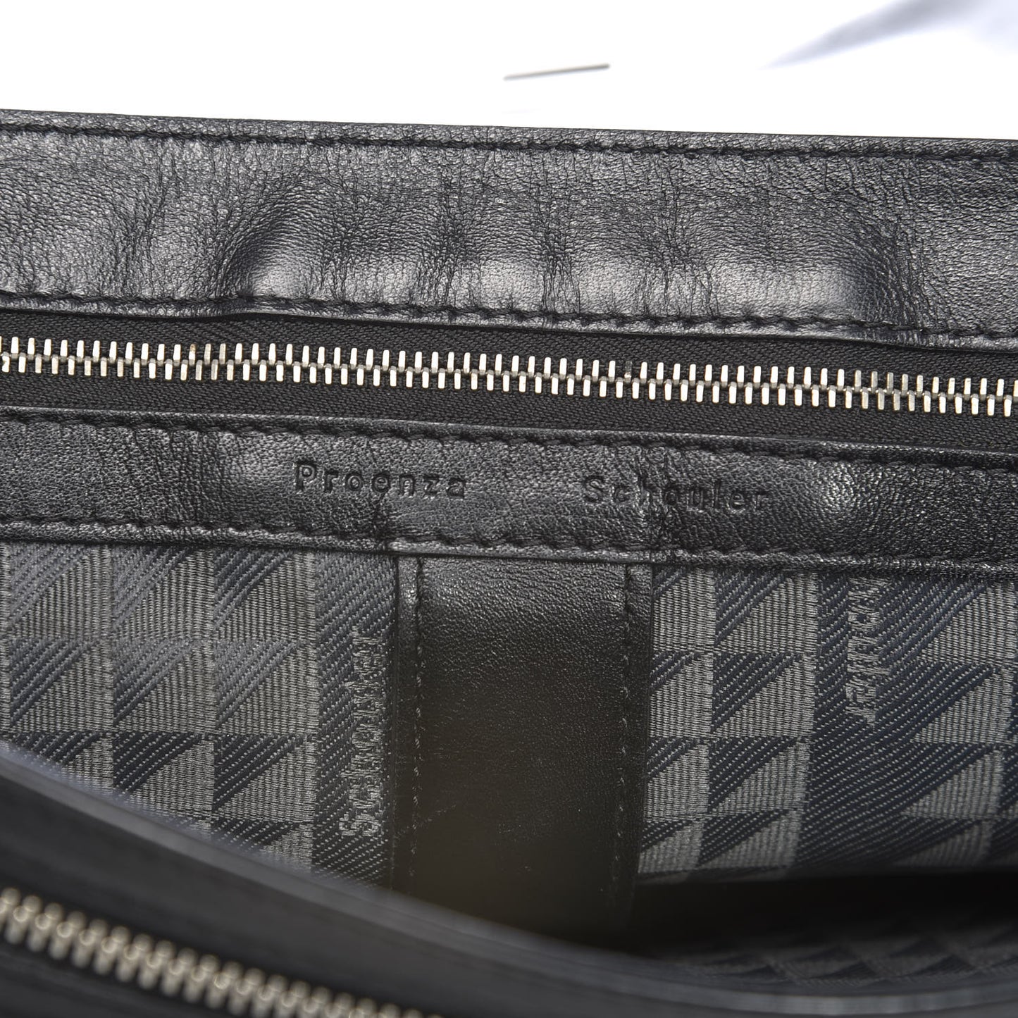 Woven Calfskin PS1 Medium Satchel Black
