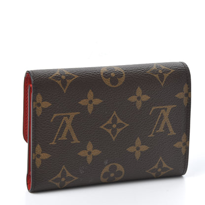 Louis Vuitton Monogram Flower Lock Compact Wallet Coquelicot 2 of 8