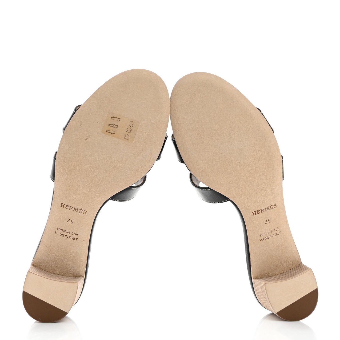 Calfskin Oasis Sandals 39 Black