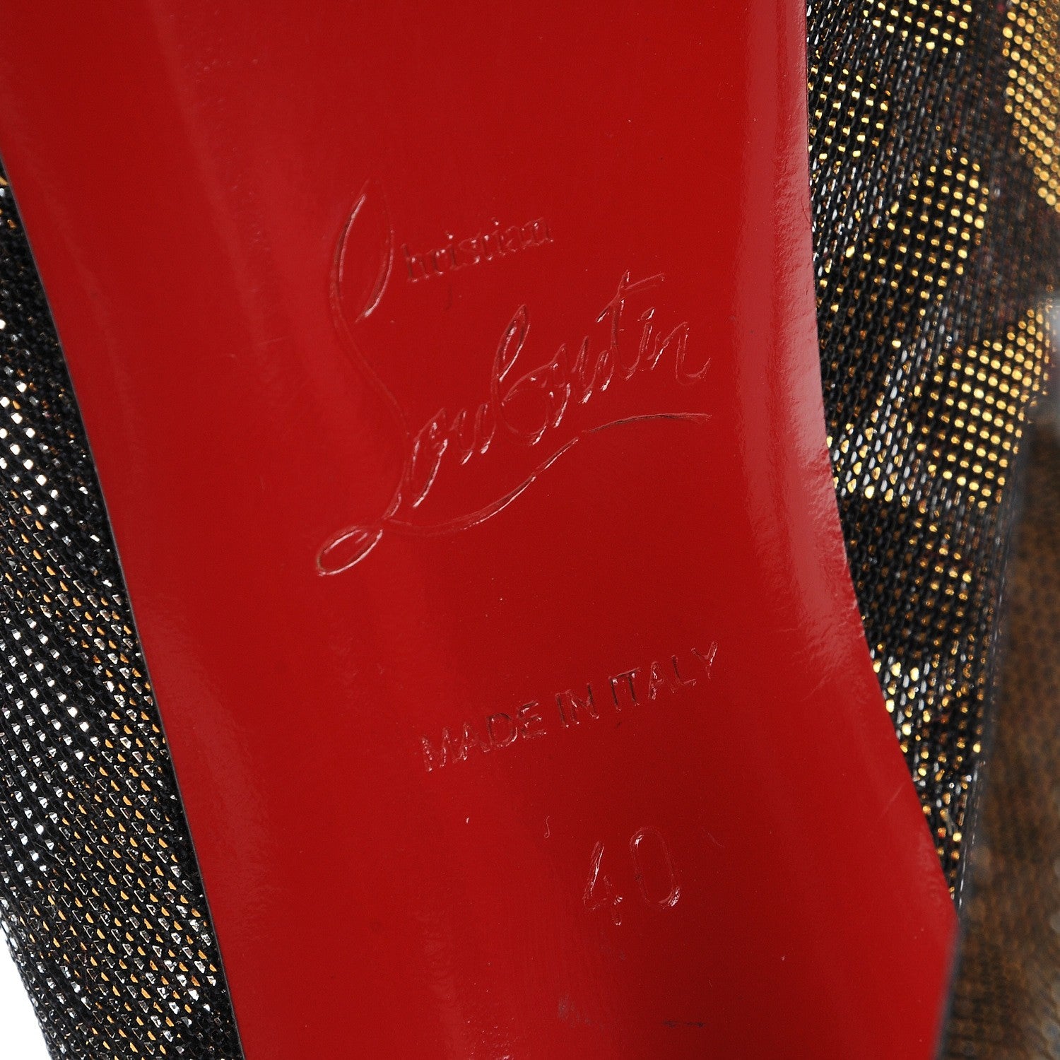 Christian Louboutin Lame Leopard Very Prive 120 Pumps 40 Gold Silver 6 of 7