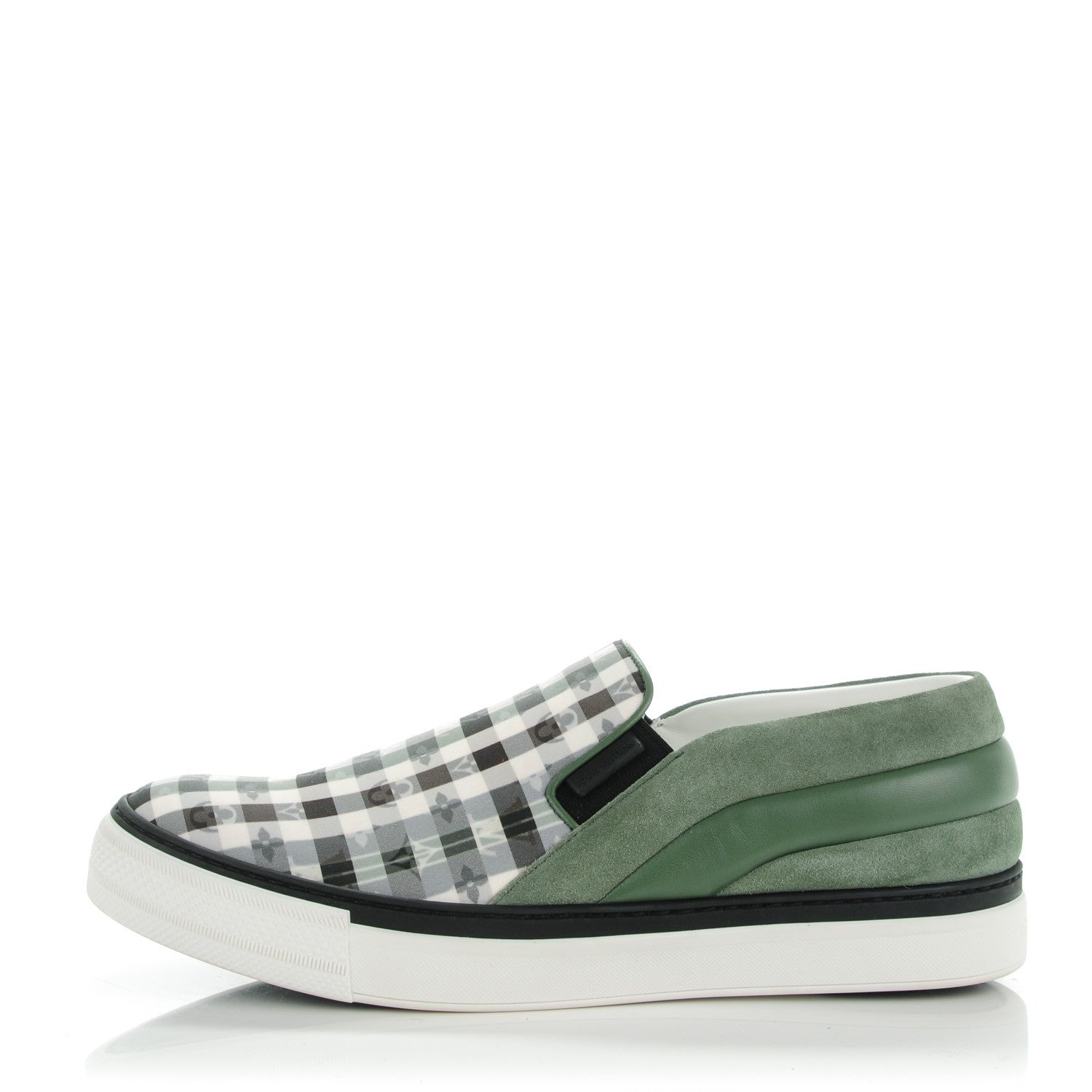 Louis Vuitton Mens Canvas Suede Lambskin Twister Slip On 7 Vert D'Eau 1 of 8