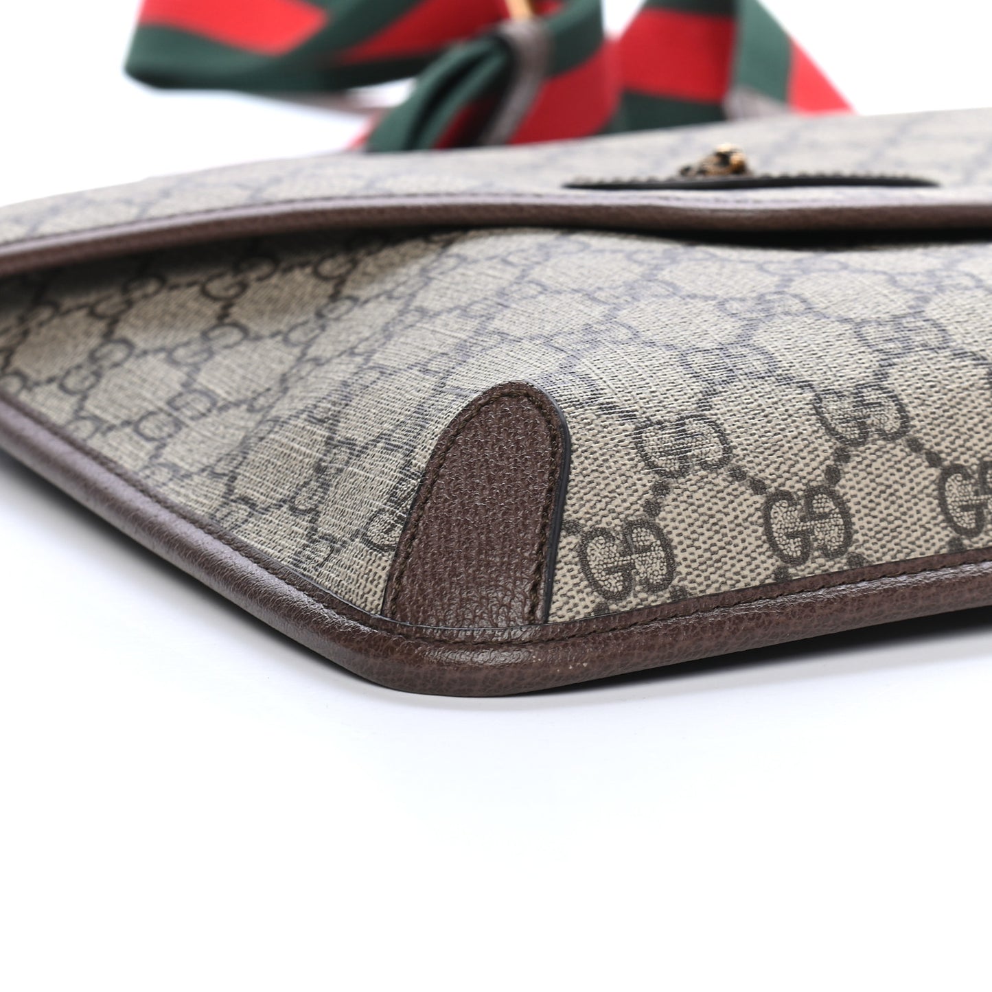 GG Supreme Monogram Web Medium Neo Vintage Flap Messenger Bag Beige New Acero
