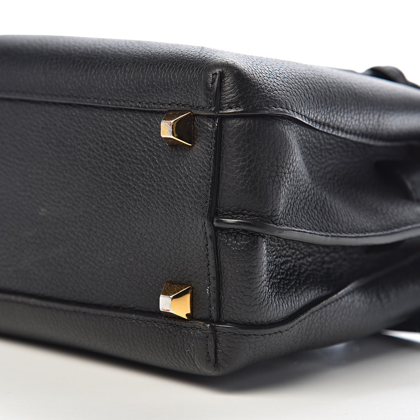 Grained Calfskin Mini Milla Tote Black