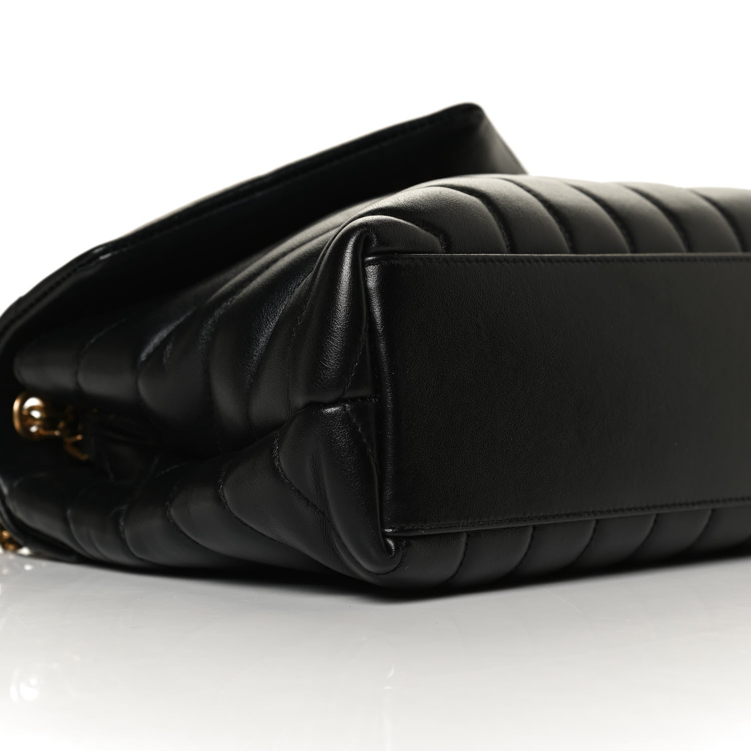 Saint Laurent Calfskin Y Quilted Monogram Small Loulou Chain Satchel Black 8 of 11