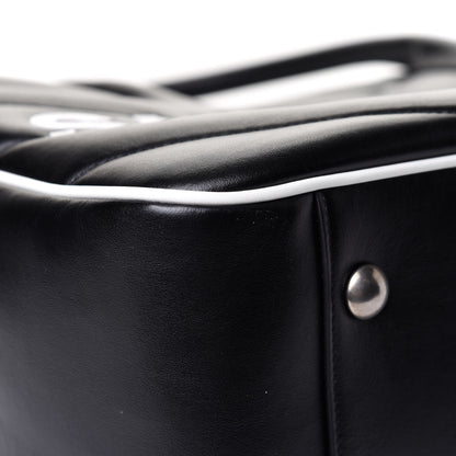 Saint Laurent Calfskin Medium Miles Logo Bowler Duffel Bag Black 9 of 12