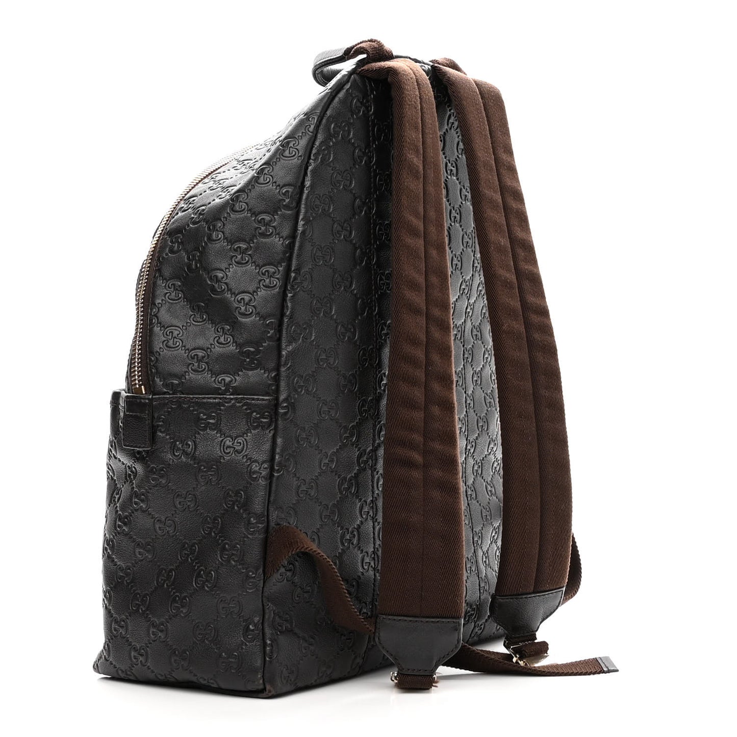 Guccissima Medium Classic Backpack Dark Brown