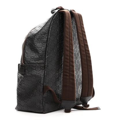 Gucci Guccissima Medium Classic Backpack Dark Brown 3 of 14