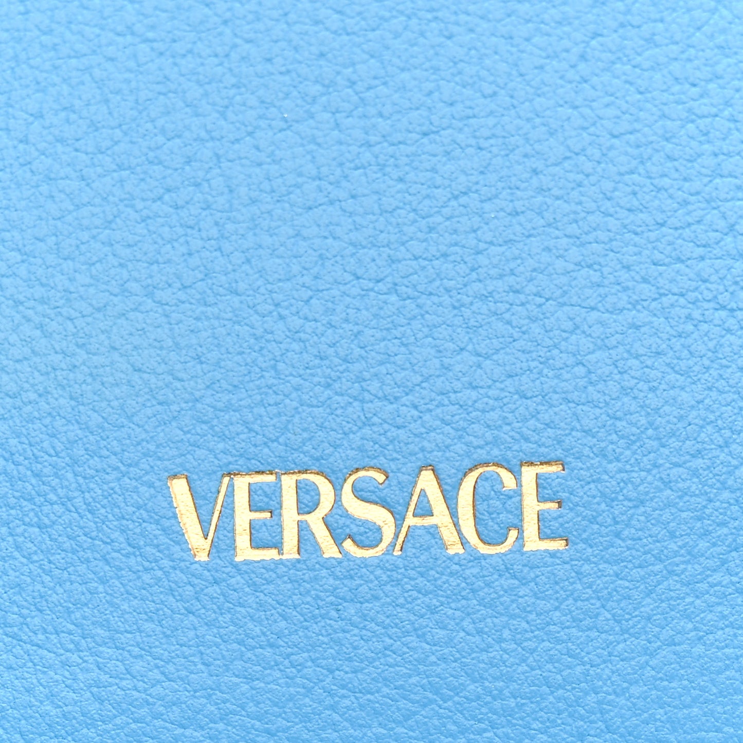 Calfskin La Medusa Chain Crossbody Phone Pouch DV Blue