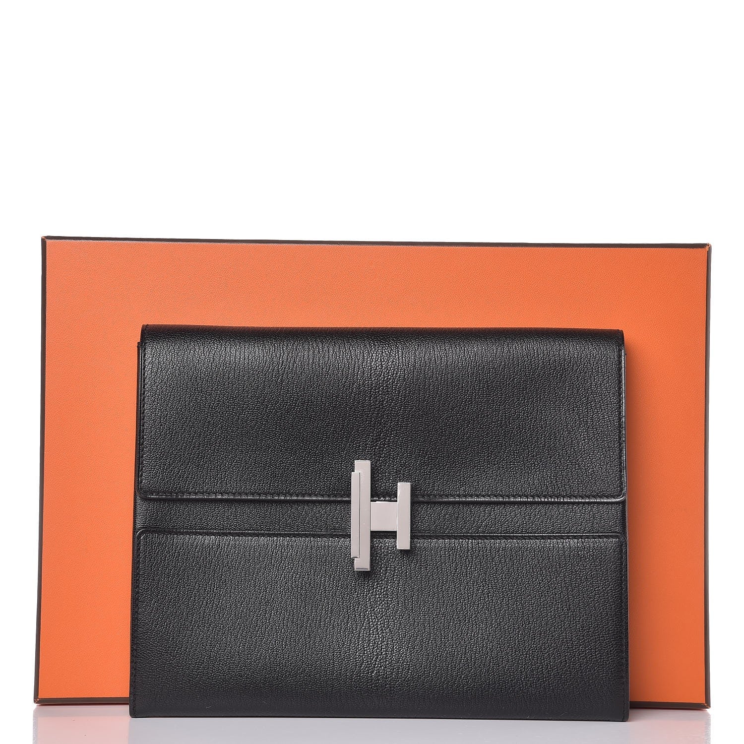Hermes Chevre Mysore Cinhetic Clutch Black 9 of 9