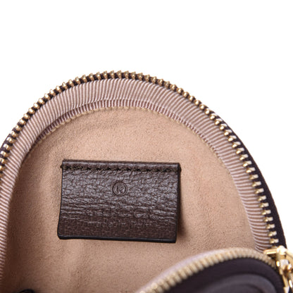 Gucci GG Supreme Monogram Web Ophidia Round Coin Purse Beige New Acero 6 of 7