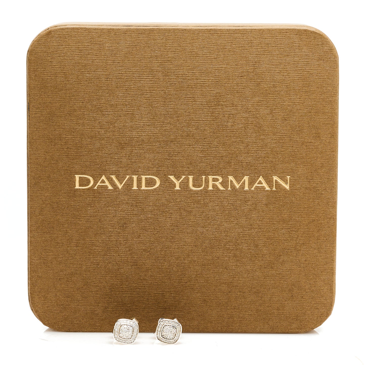 Sterling Silver Diamond 7mm Pave Albion Earrings