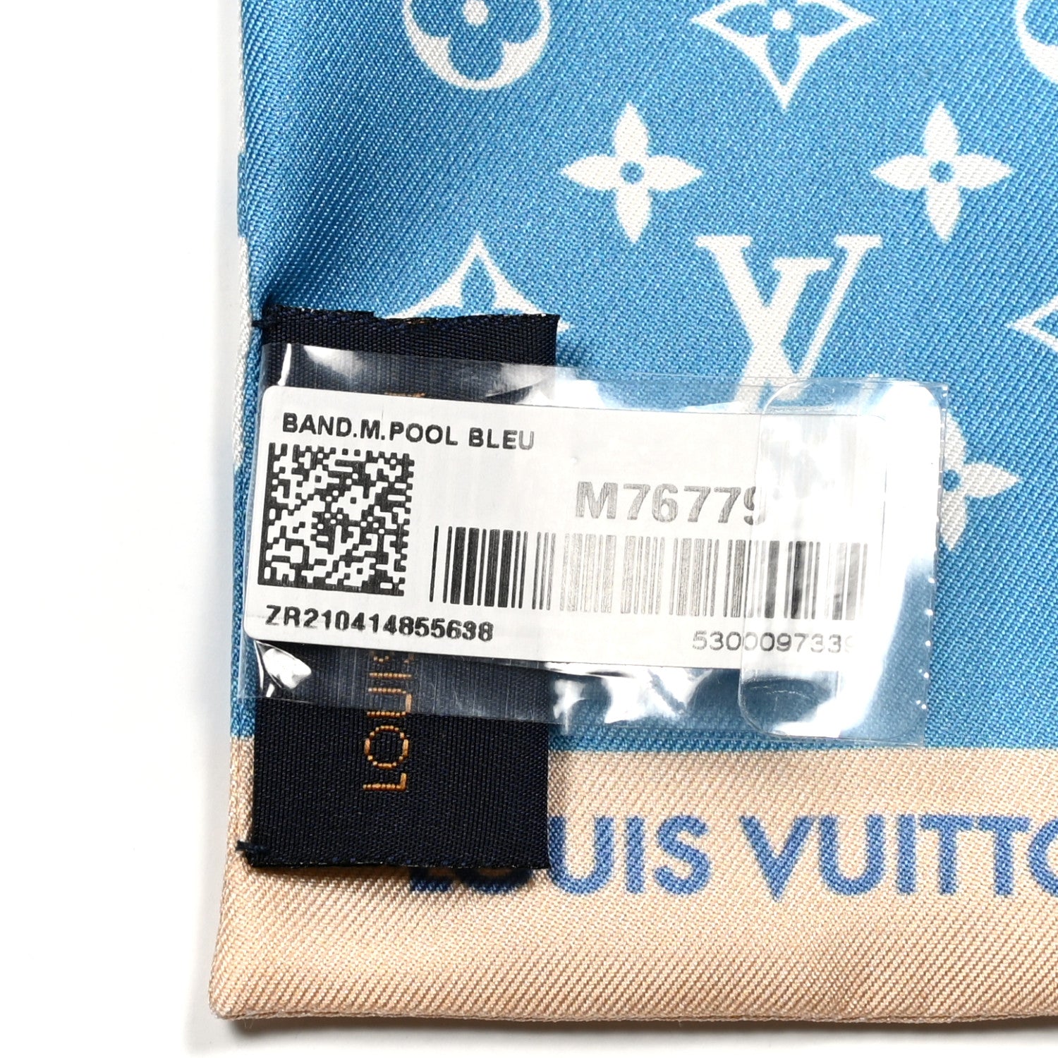 Louis Vuitton Silk Monogram Gradient By The Pool Bandeau Blue 3 of 3