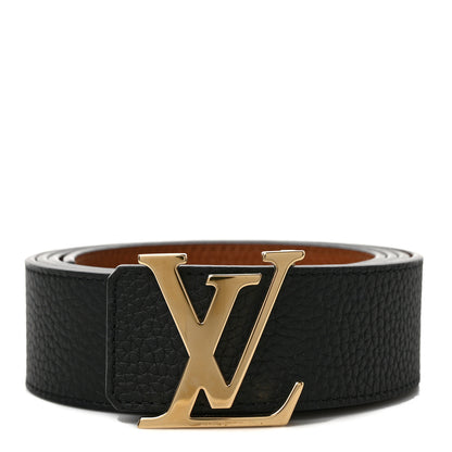 Louis Vuitton Taurillon Calfskin 30mm LV Initiales Reversible Belt 120 48 Black 1 of 4