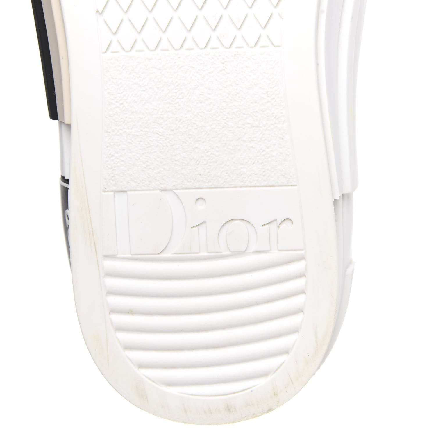 Christian Dior Technical Canvas Oblique Mens B23 High Top Sneakers 46 White Black 7 of 10